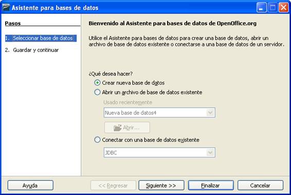 Asistente para bases de datos
