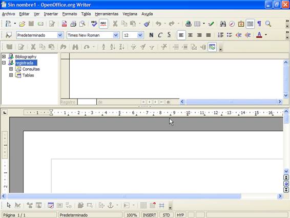 Acceso a una base de datos registrada desde OpenOffice Writer