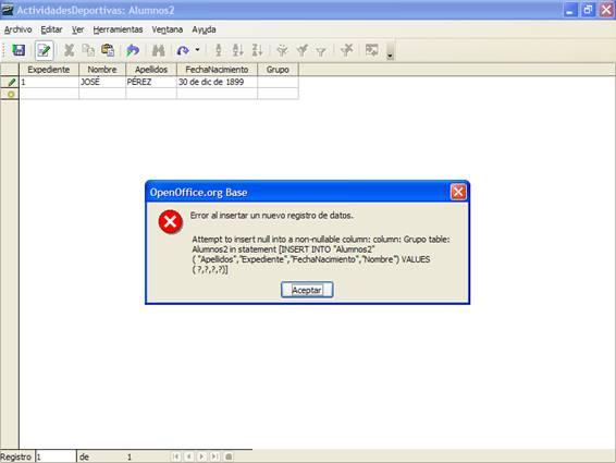Solicitud de un dato requerido