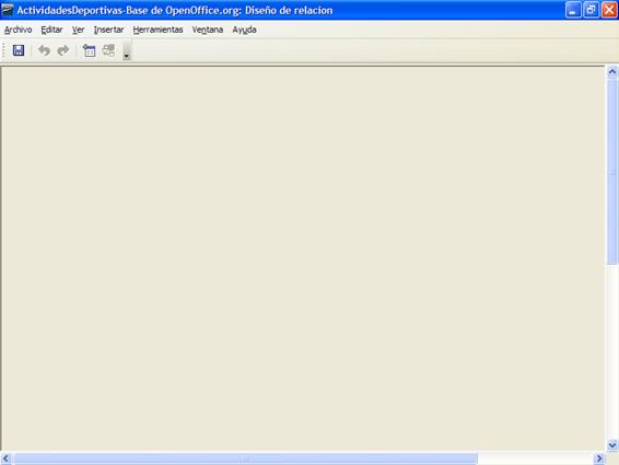 Ventana Diseño de relación