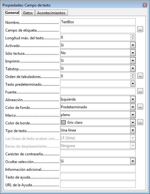 Propiedades del campo