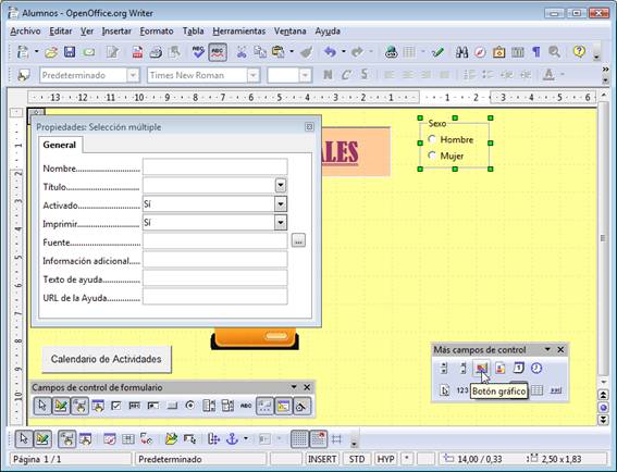 Propiedades del elemento de selección múltiple