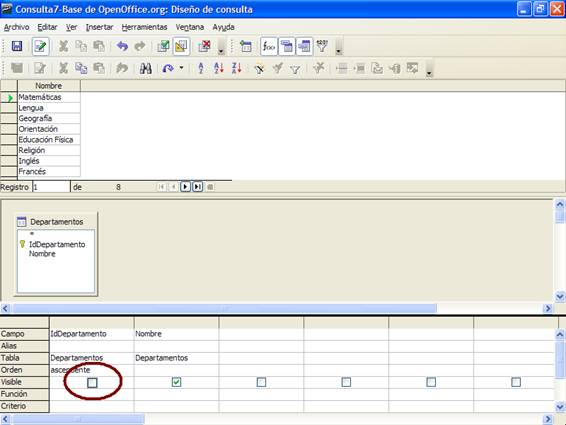 Utilizar la casilla de verificación Visible