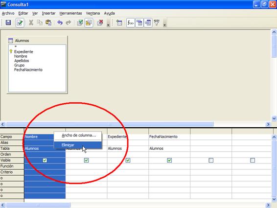 Eliminar una columna