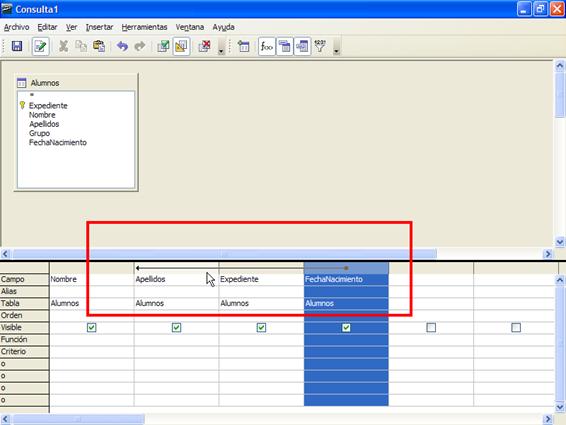 Cambiar de posición una consulta
