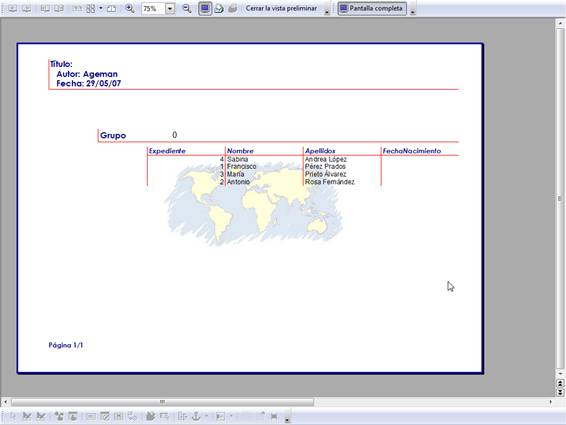 Aspecto terminado del informe