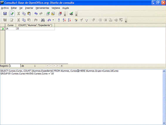 Consulta de agrupación con criterio