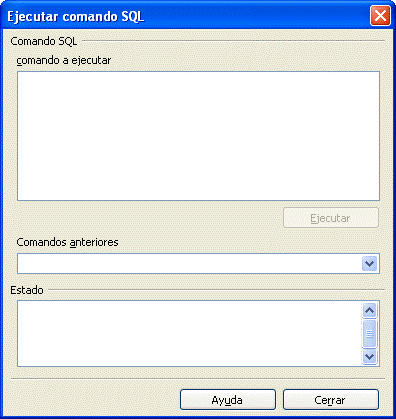 Cuadro de diálogo Ejecutar comando