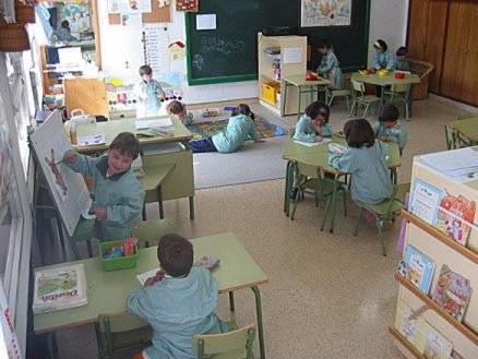 La diversidad no requiere una respuesta específica sino una mejora de las prácticas de clase. En la imagen, un grupo de alumnos de infantil trabajan en diferentes tareas. Fuente: http://www.escueladeolvega.com/