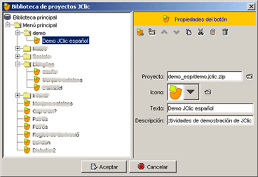 Botón Editar en la Pestaña Bibliotecas del submenú Configuración