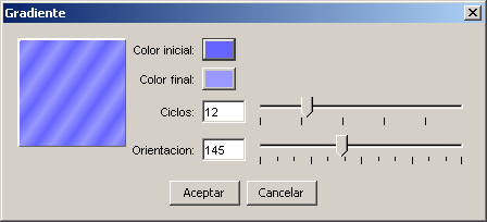 Configuración del gradiente