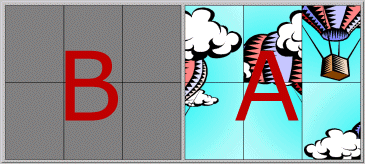 Situación de los dos paneles. B izquierda A derecha