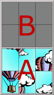 Situacin de los dos paneles. B arriba A abajo