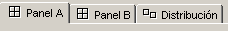 Pestañas de paneles A y B y de distribución de ambos