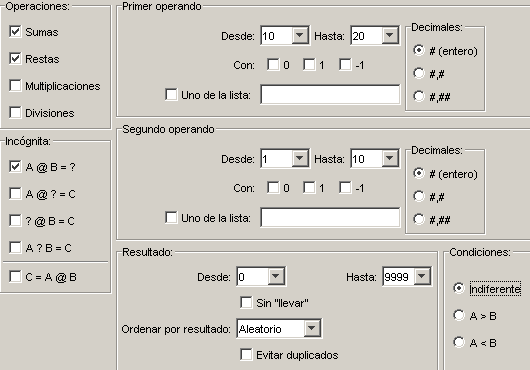 Configuración del módulo Arith