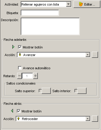 Configuración del comportamiento de los botones de avance y retroceso