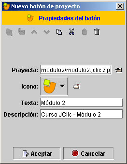 Propiedades del nuevo botón