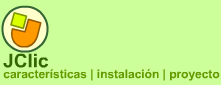 Sección JClic de la zona Clic