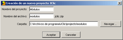 Cuadro con el nuevo proyecto