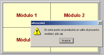 Cuadro emergente de advertencia