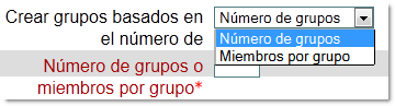 Crear grupos basados en nº de cursos o miembros