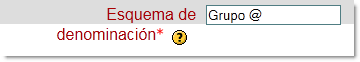 Grupos automáticos. Denominación del grupo
