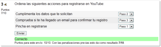 Emparejamiento feedback correcto
