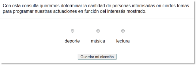 Presentación de la consulta