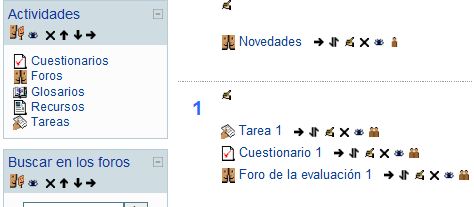 Vista del foro en el curso