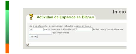 Actividades espacios en blanco EXE LEARNING 