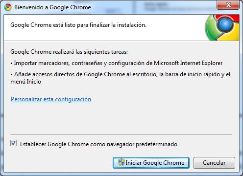 Instalación Google chrome