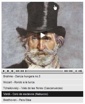 Lista MP3 con imagen grande