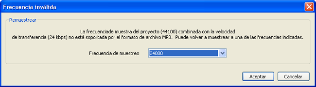 Información de remuestreo