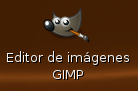 Acceso directo a GIMP en el escritorio de Ubuntu