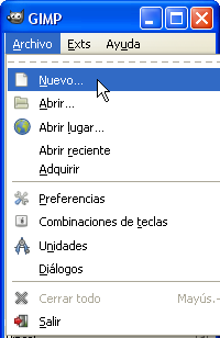 Archivo > Nuevo