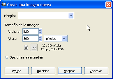 Crear una imagen nueva