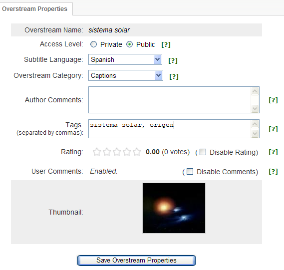 Overstream Properties